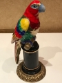 Фигурка попугай бронза фарфор