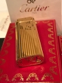 Зажигалка Cartier позолоченная с бриллиантом