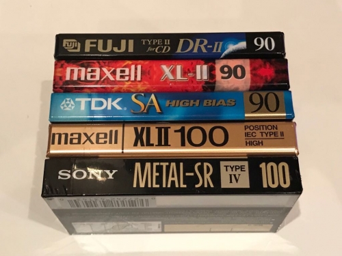 Комплект аудиокассет Sony, TDK, Maxell, Fuji